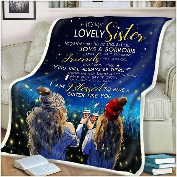 Birthday Gift for Sister Quilt Bedding Set with Floral Design