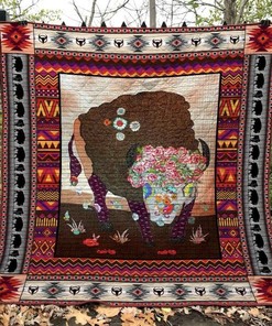 Bison American Quilt Blanket for Boys with Bed Set Twin