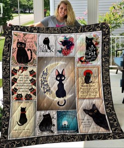 Black Cat Quilt Bedding Set - TH1906