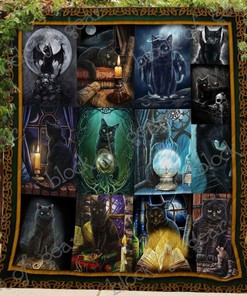 Black Cat Soul Quilt Blanket - KC1507 - A Beautiful Quilt Bedding Set for the Lovers of Black Cats.