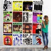 Black Flag inspired quilt blanket with album graphics