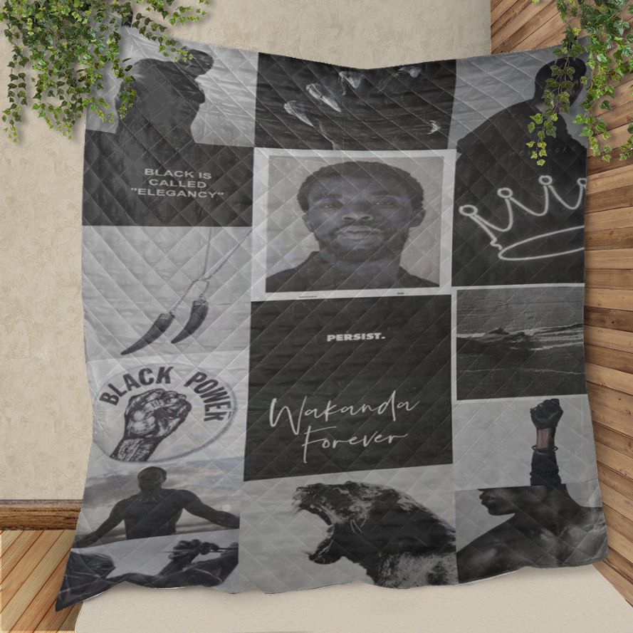 Black Panther Gift, Black Panther Black Power Wakanda Forever Quilt Blanket for Fans of Black Panther