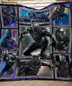 Black Panther Marvel Fans Quilt Bedding Set with Keywords