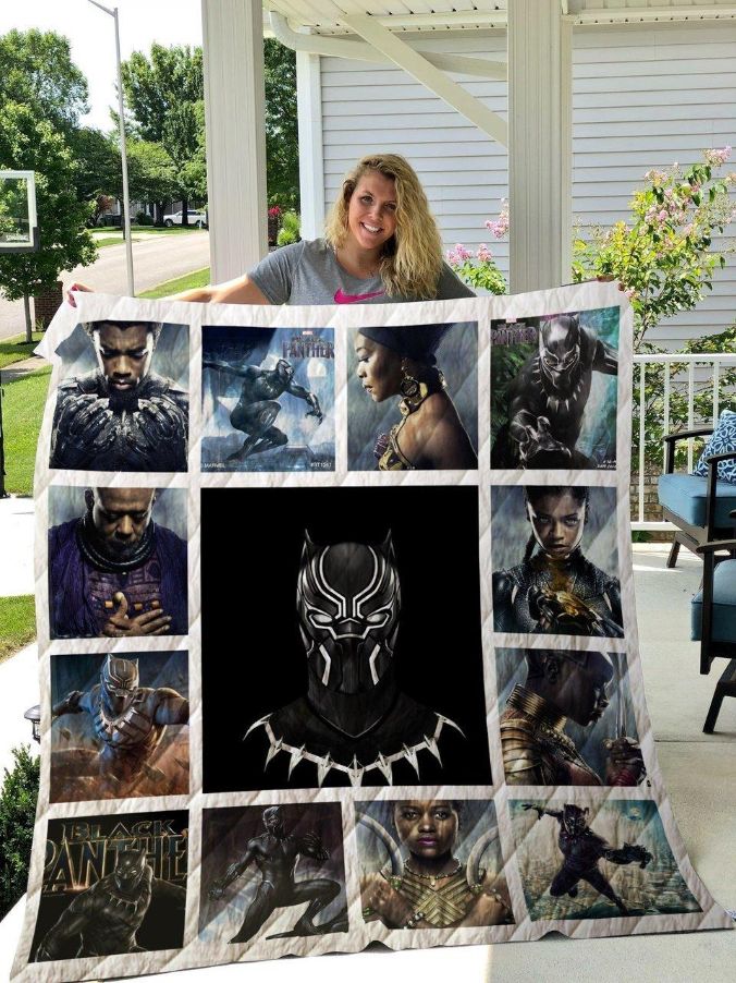 Black Panther Quilt Blanket for Superhero Fans