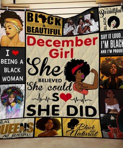 Black Women December Quilt - Inspirational Quilt for Black Women