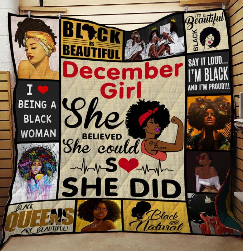 Black Women December Quilt - Inspirational Quilt for Black Women