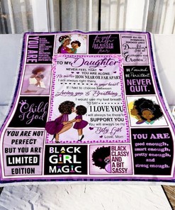 Black Women Fleece Blanket Quilt, A Gift From Mom To Daughter That She Will Cherish