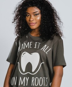 Blame It On My Roots Dentist Unisex Shirt - RDH Dental Hygienist Shirt, Dental Graduation Gift for Her