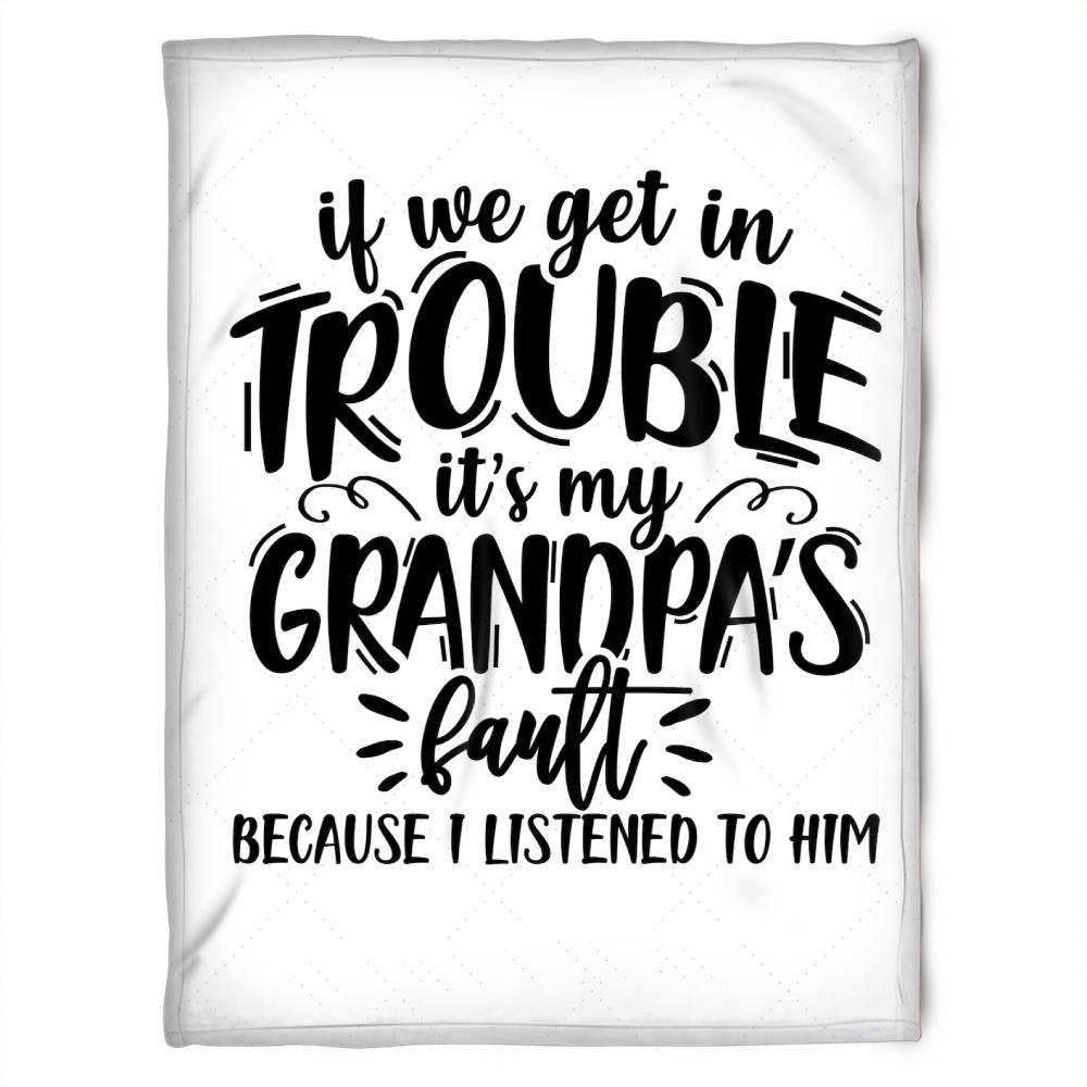 Blame it on Grandpa Quilt Bedding Set for Grandparents - A Cozy Gift for Your Loved Ones
