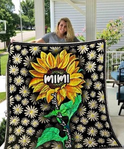 Blessed To Be Called Mimi Sunflower Quilt Blanket - Beautiful and Comfy Blanket for Your Home