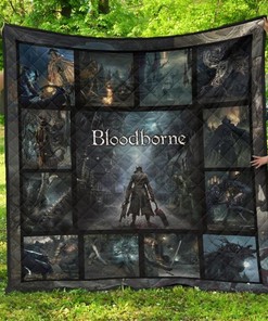 Bloodborne Game Lover Quilt Blanket - Perfect for gamers, this quilt blanket features the popular game Bloodborne.