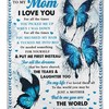 Blue Butterfly Watercolor Blanket â€“ A Heartfelt Gift for Moms