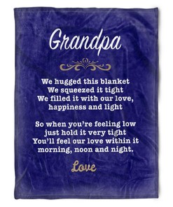 Blue Hug Quilt Bedding Set for Grandparents - Stay Cozy and Feel Loved