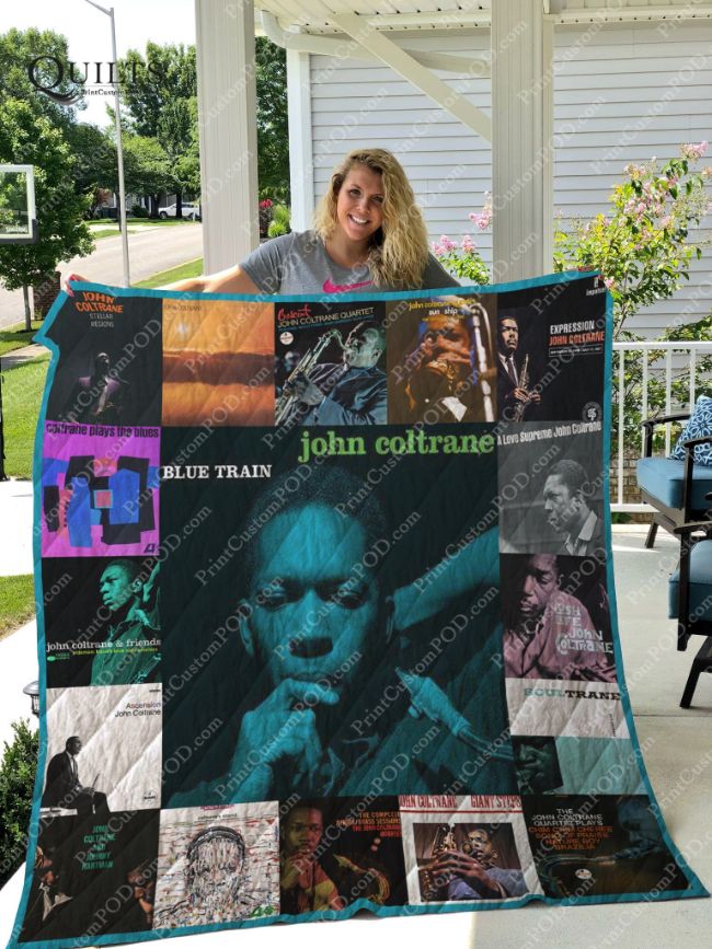 Blue Train John Coltrane Fans Quilt Bedding Set