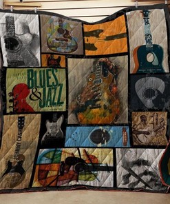 Blues And Jazz Lovers Rejoice With This Guitar Blues And Jazz Quilt Blanket