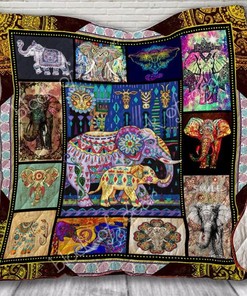 Bohemian Elephant Quilt Bedding Set - Ideal for Boho Chic Decor Lovers