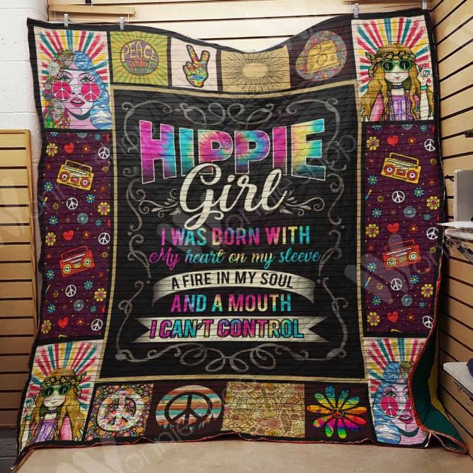 Boho Chic Fire In My Soul Quilt Blanket