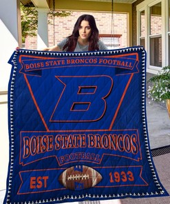 Boise State Broncos Quilt Blanket Bed Set Cute for Kids