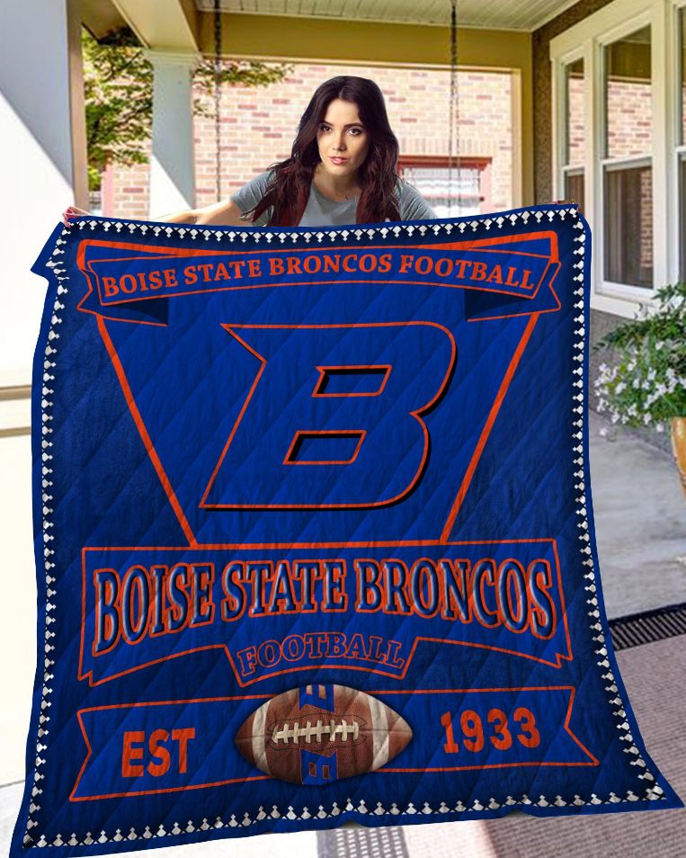 Boise State Broncos Quilt Blanket Bed Set Cute for Kids