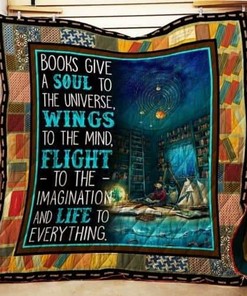 Book Lover Quilt Blanket - Get lost in a book with this cozy quilt blanket