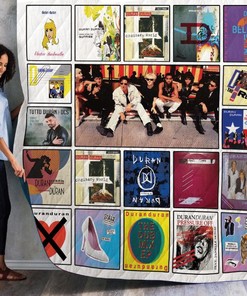 Bootleg Duran Duran Throw Quilt Bedding Set for Music Lovers
