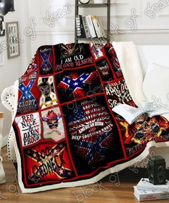 Born To Be Redneck I Am Old For Good Reason: Quilt Bedding Set for Redneck Lovers with Fleece Blanket