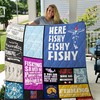 Born To Fish Forced To Work Fishing Quilt Bedding Set - Perfect For Fishing Enthusiasts