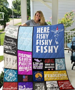 Born To Fish Forced To Work Fishing Quilt Bedding Set - Perfect For Fishing Enthusiasts