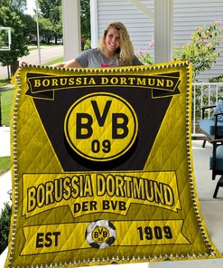 Borussia Dortmund Quilt Bedding Set with Quilt Blanket, Perfect Gifts for Soccer Fans