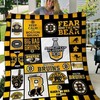 Boston Bruins Collected Quilt Blanket - Fear The Bear NHL Bedding