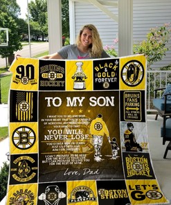 Boston Bruins Custom Quilt Bedding Set - Get a personalized quilt bedding set for your Bruins superfan