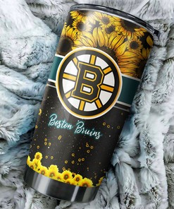 Boston Bruins NHL Tumbler - Beautiful Sunflower Design to Brighten Your Day