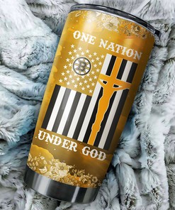 Boston Bruins NHL Tumbler - One Nation Under God Tumbler