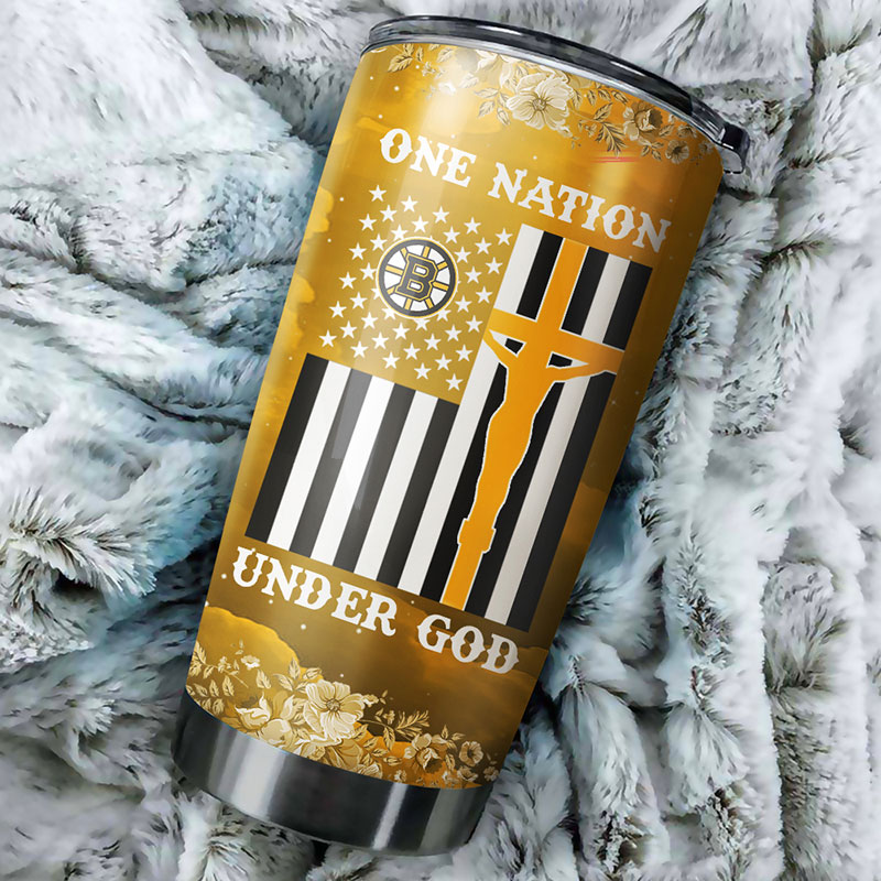Boston Bruins NHL Tumbler - One Nation Under God Tumbler