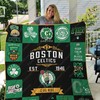 Boston Celtics Quilt Blanket - Embroidered Basketball Team Design