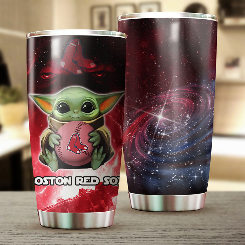 Boston Red Sox Baby Yoda MLB Tumbler for Star Wars and Baseball Fans