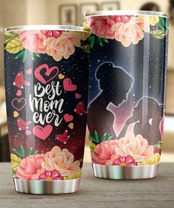 Boston Red Sox MLB Tumbler for Best Mom Ever with Cool Flower Design and Personalized Touch