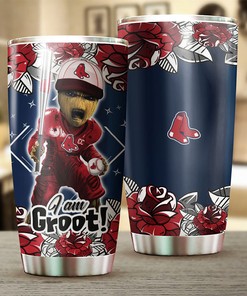 Boston Red Sox MLB Tumbler with Marvel's "I Am Groot" Personalization