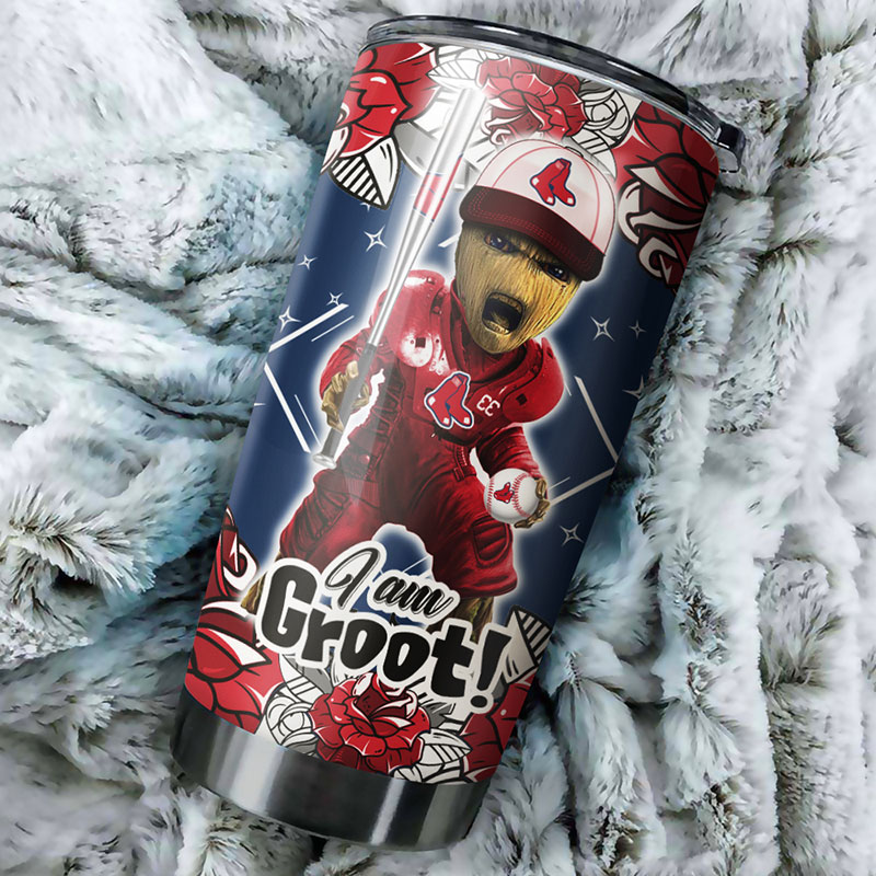 Boston Red Sox MLB Tumbler with Marvel's "I Am Groot" Personalization - Image 2