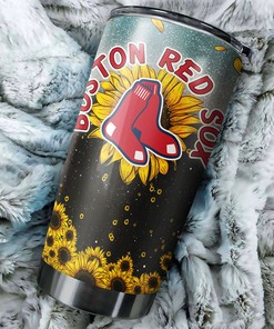 Boston Red Sox MLB Tumbler with Sunflower Design