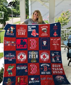 Boston Red Sox Quilt Blanket DUP - Boston Red Sox Fans Will Love this Quilt Bedding Set