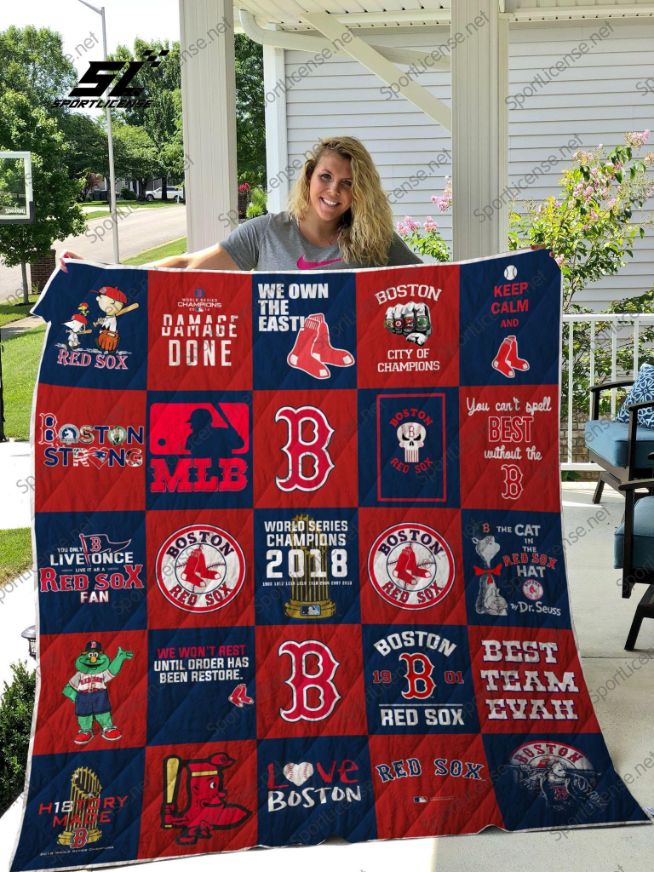 Boston Red Sox Quilt Blanket DUP - Boston Red Sox Fans Will Love this Quilt Bedding Set