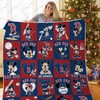 Boston Red Sox's Do Damage with Mickey Mouse Quilt Blanket - Soft and Warm