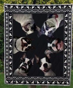 Boston Terrier 03 Ndq0209 Quilt Bedding Set with Quilt Blanket, Great Gift for Dog Lovers