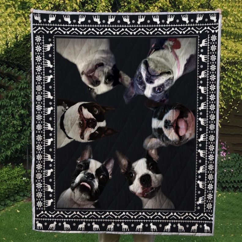 Boston Terrier 03 Ndq0209 Quilt Bedding Set with Quilt Blanket, Great Gift for Dog Lovers