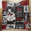 Boston Terrier Live Like Someone Left The Gate Open Quilt Bedding Set for Dog Lovers