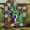 Boston Terrier Pets Dog Cute Quilt Bedding Set for Dog Lovers