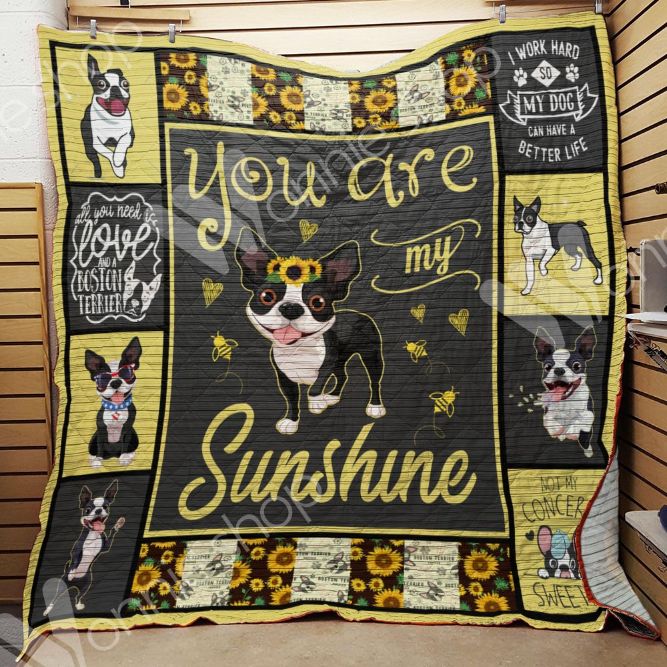 Boston Terrier Sunshine Quilt Bedding Set - Perfect for Dog Lovers