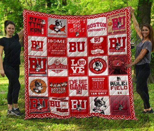 Boston University Terriers Quilt Blanket - Ideal for Sports Fans
