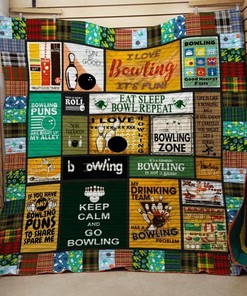 Bowling Quilt Blanket - Score a strike with this fun bowling quilt blanket